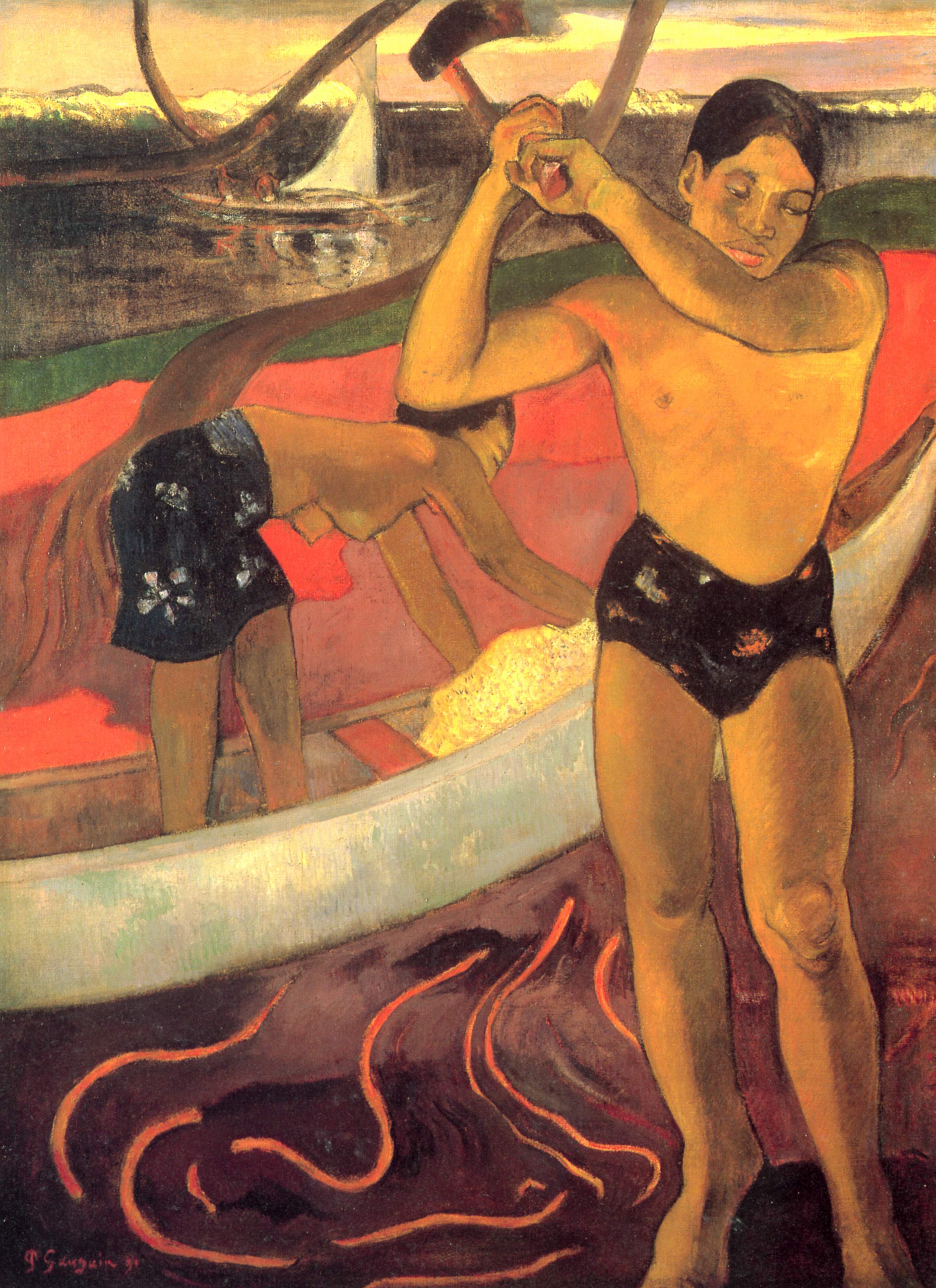 A man with axe - Paul Gauguin