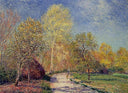 A May Morning in Moret by Alfred Sisley — rural oil painting wall art, Impressionism