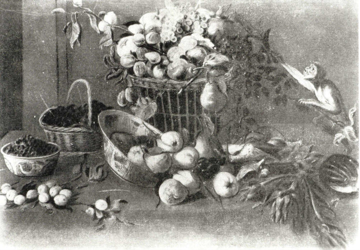 A Monkey Among Fruit by Frans Snyders — hand-painted photography oil painting reproduction on canvas