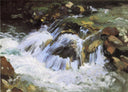 A Mountain Stream, Tyrol by John Singer Sargent — seascapes oil painting wall art, Realism