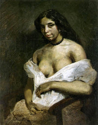 A Mulatto Woman by Eugene Delacroix — hand-painted portrait oil painting reproduction on canvas