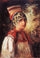 A peasant woman in entryway