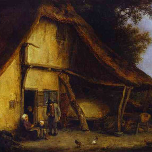 A Peasant Family Outside a Cottage
