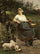 A Peasant Girl, Brittany, France in living room
