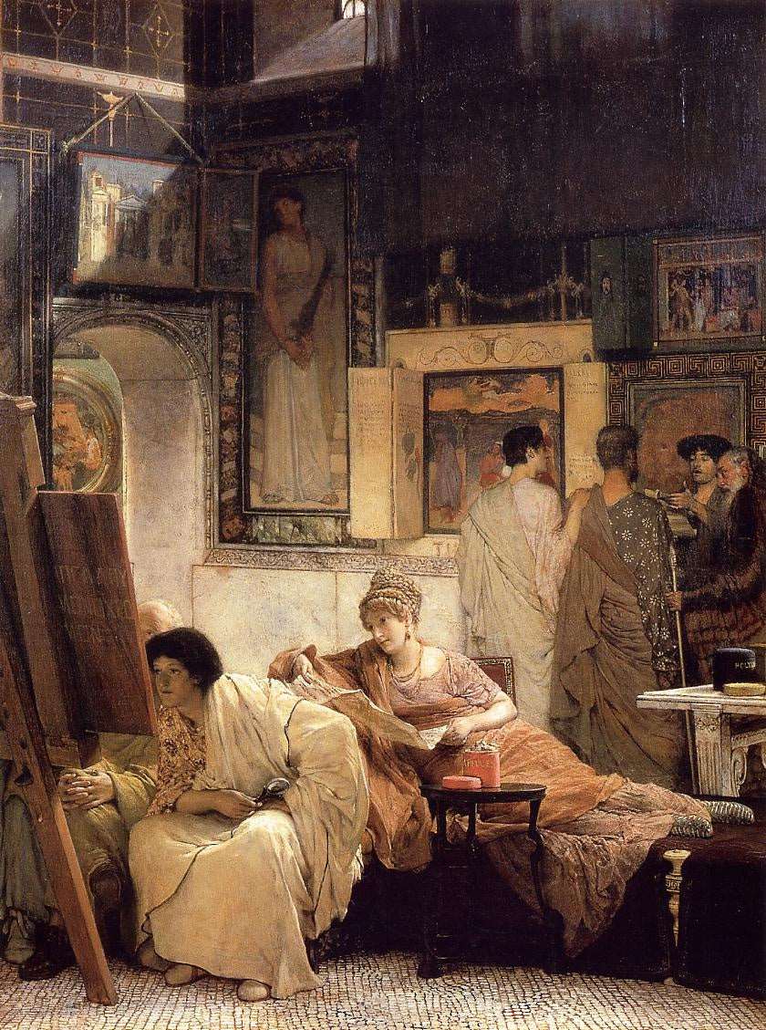 A Picture Gallery (Benjamin Constant) by Sir Lawrence Alma-Tadema — hand-painted portrait oil painting reproduction on canvas