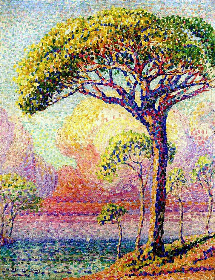 A Pine Tree by Henri-Edmond Cross — hand-painted abstract oil painting reproduction on canvas