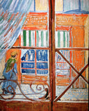 A Pork-Butcher's Shop Seen from a Window by Vincent van Gogh — tree oil painting wall art, Post Impressionism