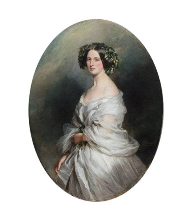 A Portrait of A Lady (thought to be Therese Freifrau Von Bethmann, nee Freiin Vrints V Treuenfeld)