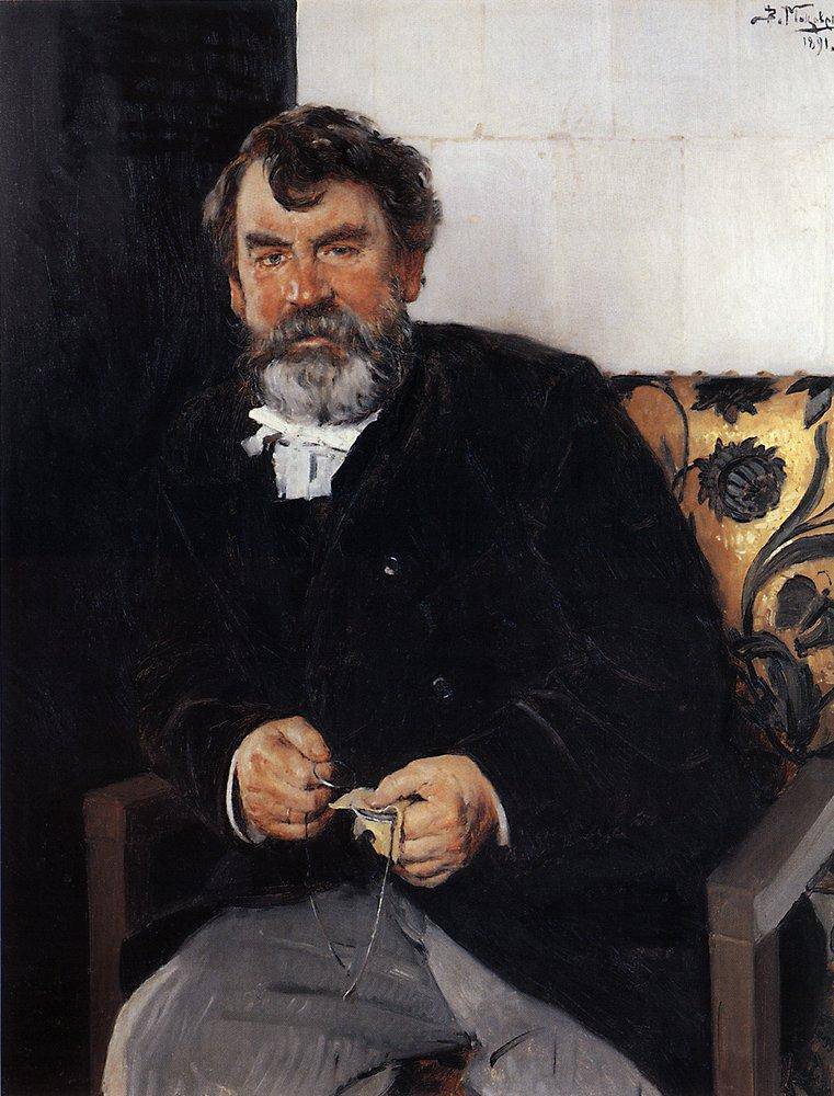 A portrait of E. S. Sorokin - Vladimir Makovsky