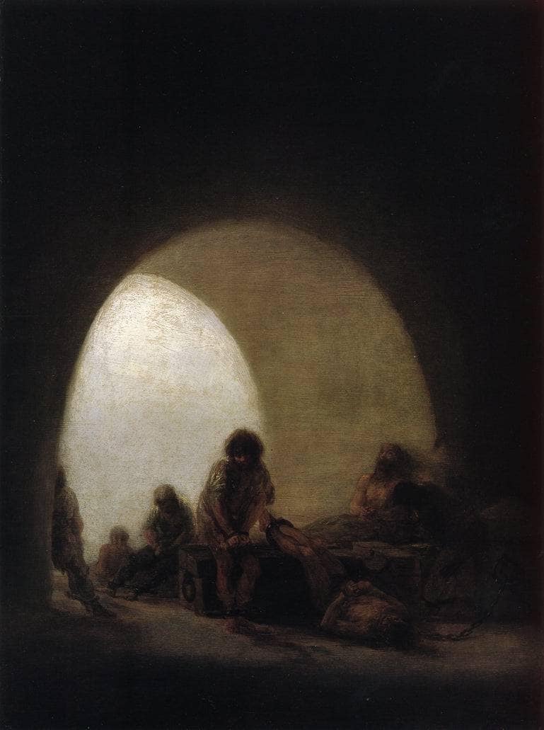 A Prison Scene on gallery wrap