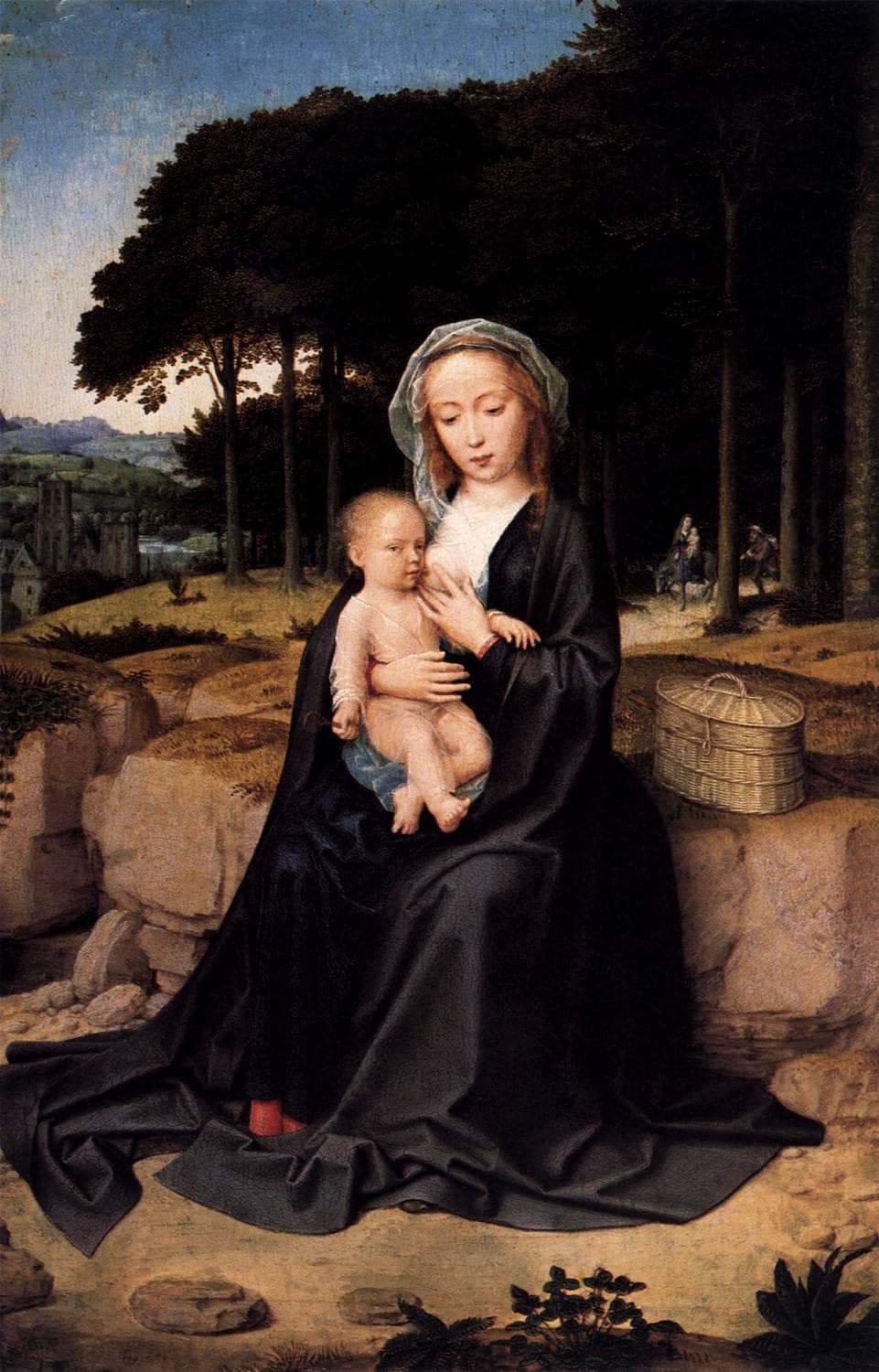 A Rest During the Flight to Egypt by Gerard David — hand-painted cultural oil painting reproduction on canvas