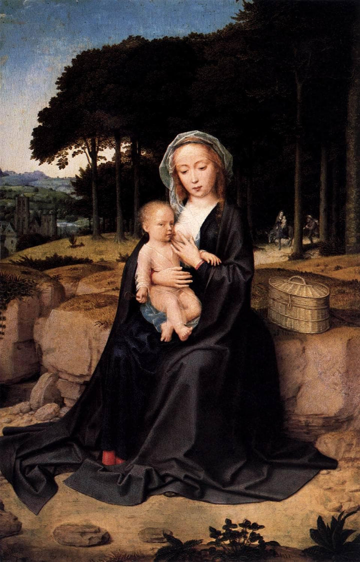 A Rest During the Flight to Egypt by Gerard David — hand-painted cultural oil painting reproduction on canvas