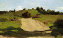 A Rising Path by Camille Corot — seascapes oil painting wall art, Realism
