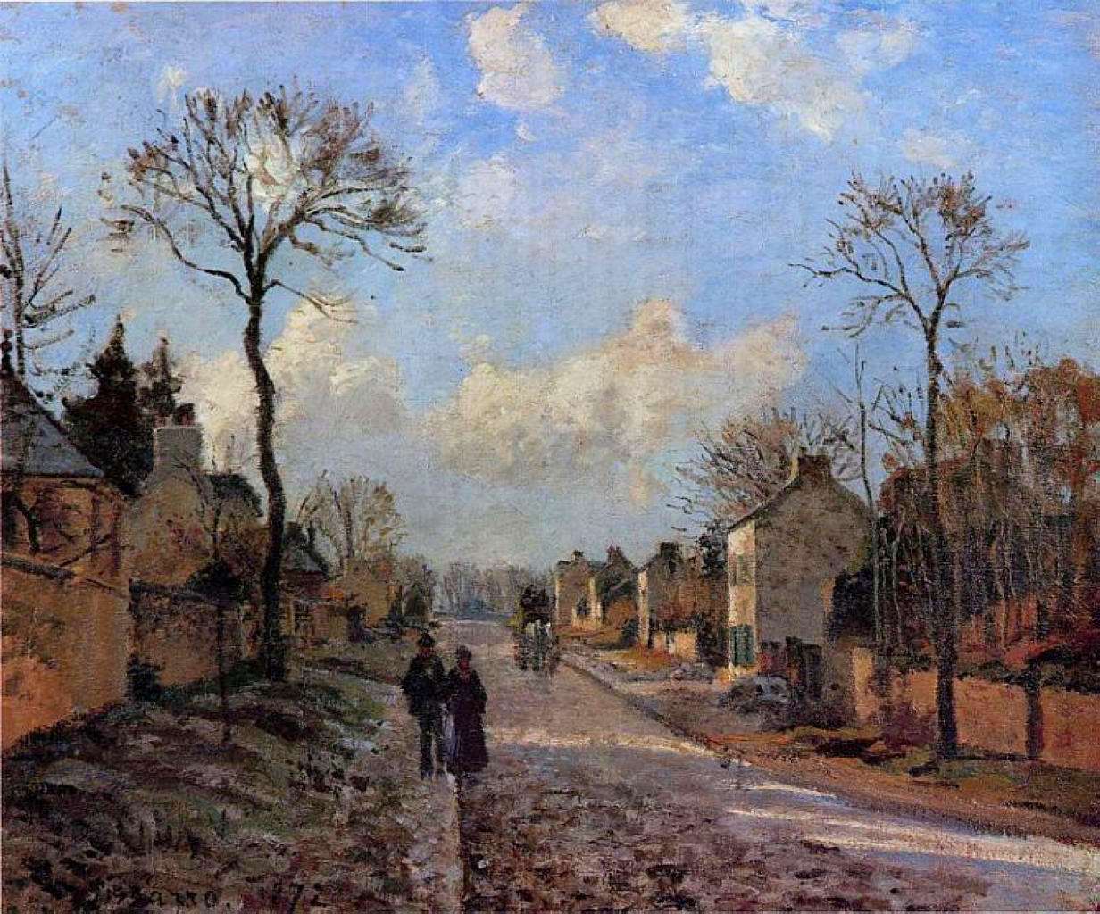 A Road in Louveciennes - Camille Pissarro