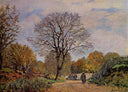 A Road in Seine et Marne by Alfred Sisley — rural oil painting wall art, Impressionism