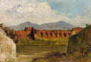 A Roman Aqueduct by Giuseppe de Nittis — hand-painted landscape oil painting reproduction on canvas