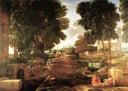 A Roman Road by Nicolas Poussin — hand-painted botanical oil painting reproduction on canvas