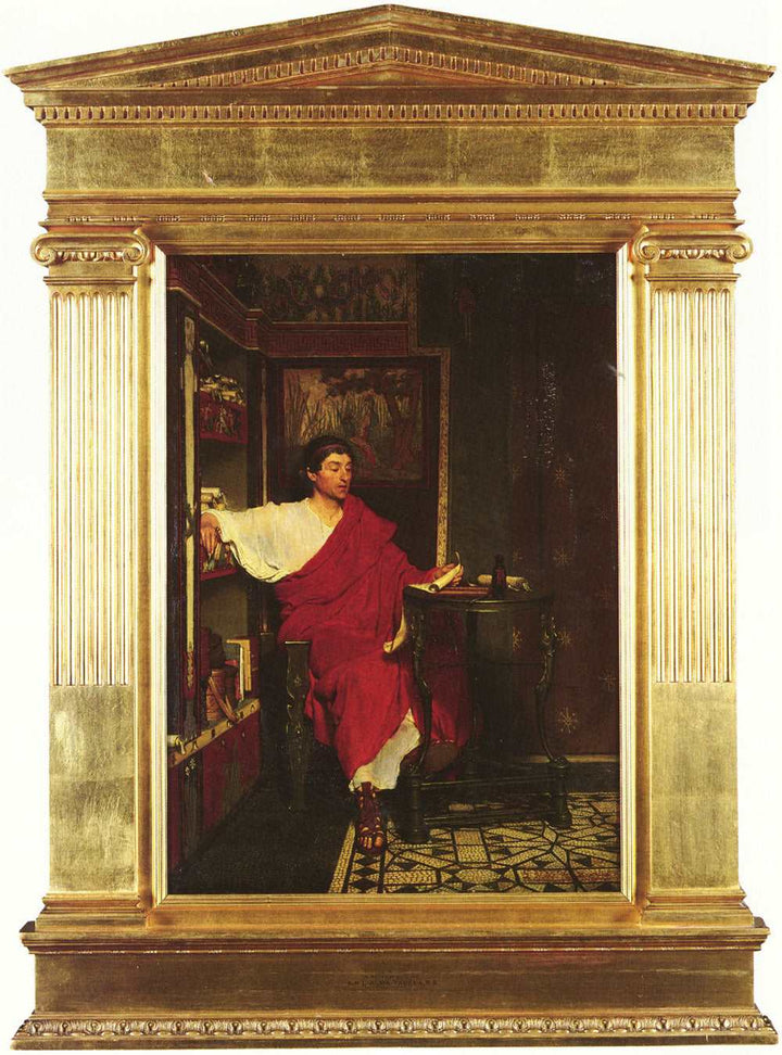 A Roman Scribe Writing Dispatches by Sir Lawrence Alma-Tadema — hand-painted portrait oil painting reproduction on canvas