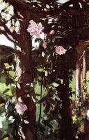 A Rose Trellis (Roses at Oxfordshire) by John Singer Sargent — flower oil painting wall art, Realism