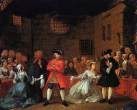 A Scene from the Beggar's Opera by William Hogarth — hand-painted portrait oil painting reproduction on canvas