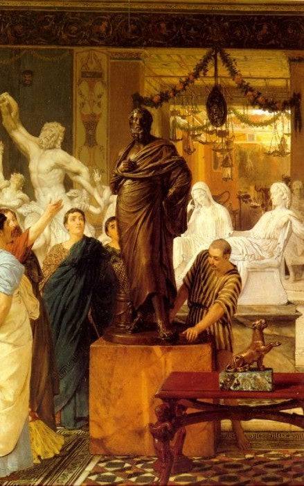 A Sculpture Gallery in Rome at the Time of Agrippa - Sir Lawrence Alma-Tadema