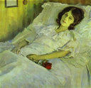 A Sick Girl by Mikhail Nesterov — male oil painting wall art, Post Impressionism