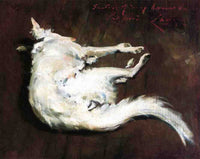 A Sketch of My Hound Kuttie by William Merritt Chase — hand-painted animal oil painting reproduction on canvas