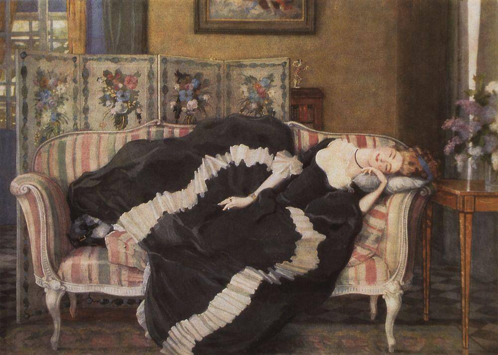 A Sleeping Woman - Konstantin Somov