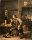 A Smoker Leaning on a Table by David Teniers the Younger — hand-painted still oil painting reproduction on canvas