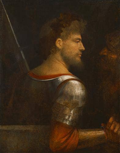 A Soldier by Giorgione — hand-painted portrait oil painting reproduction on canvas