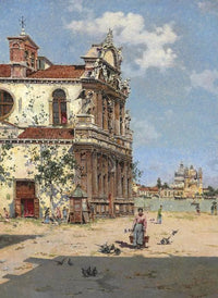 A Spring Day in Venice by Martín Rico y Ortega — hand-painted architectural oil painting reproduction on canvas