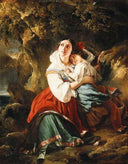 A Storm is coming by Franz Xaver Winterhalter — female oil painting wall art