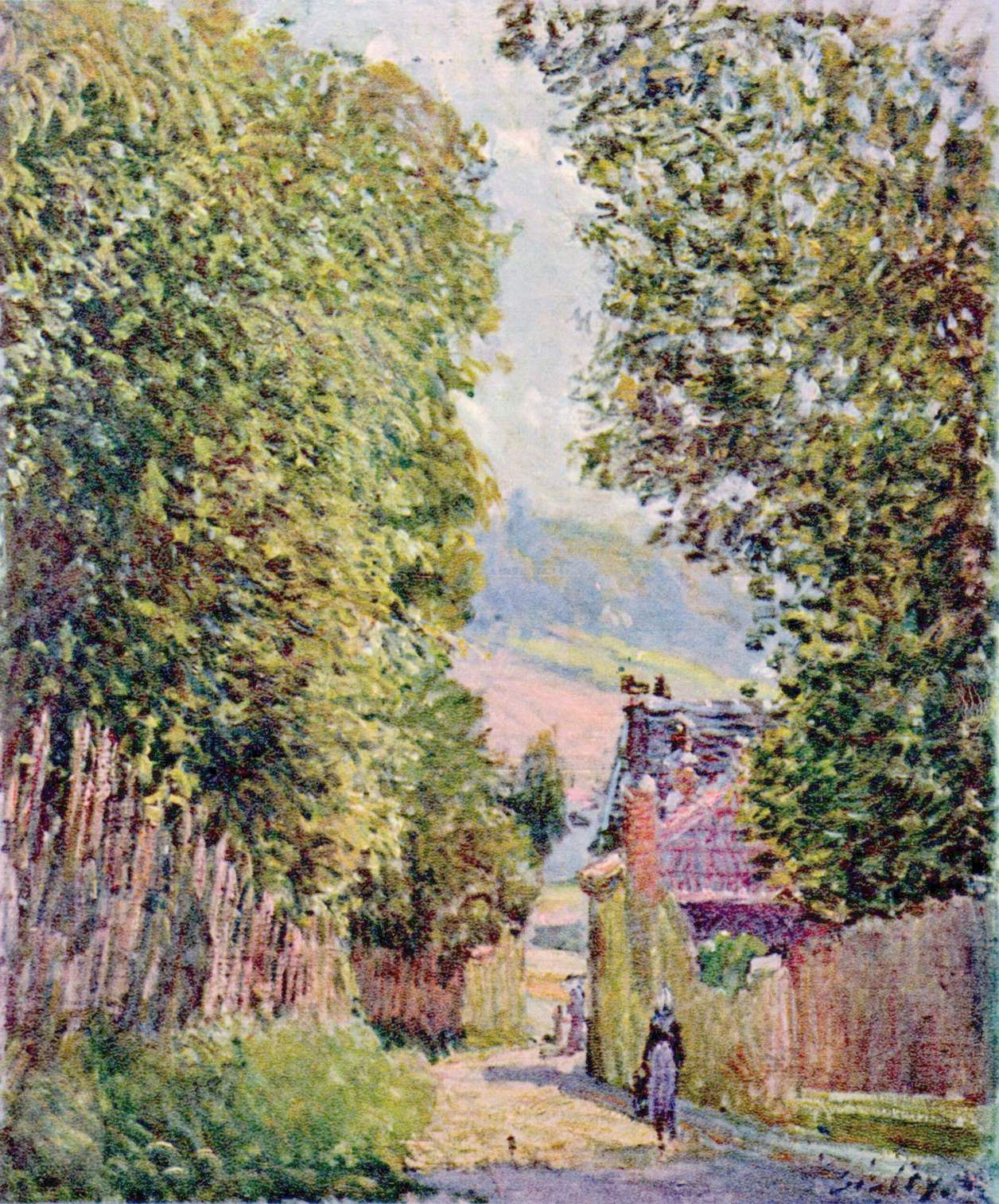 A Street in Louveciennes - Alfred Sisley