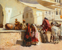 A Street Market Scene, India by Edwin Lord Weeks — hand-painted animal oil painting reproduction on canvas