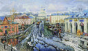 A Street of a Provincial Town by Konstantin Gorbatov — city oil painting wall art, Post Impressionism