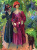 A Stroll in the Park by William James Glackens — hand-painted animal oil painting reproduction on canvas