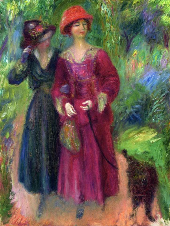 A Stroll in the Park by William James Glackens — hand-painted animal oil painting reproduction on canvas