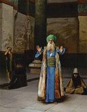 A Sultan at Prayer by Jean-Leon Gerome — male oil painting wall art, Orientalism