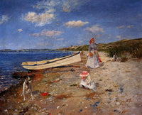 A Sunny Day at Shinnecock Bay by William Merritt Chase — hand-painted landscape oil painting reproduction on canvas