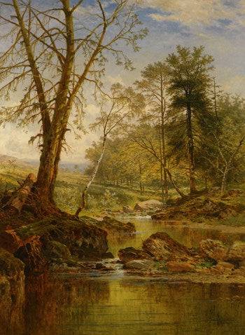 A Sunny Stream - Benjamin Williams Leader