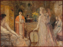 A tuesday evening at Madeleine Lemaire's home by Henri Gervex — hand-painted portrait oil painting reproduction on canvas