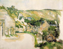 A Turn in the Road at La Roche-Guyon by Paul Cezanne — rural oil painting wall art, Post Impressionism