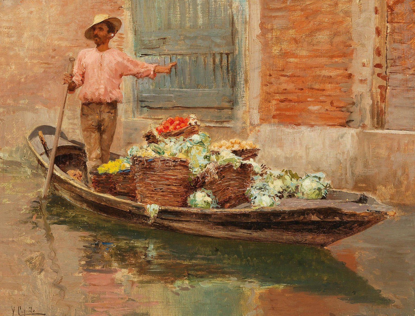 A vegetable seller in Venice