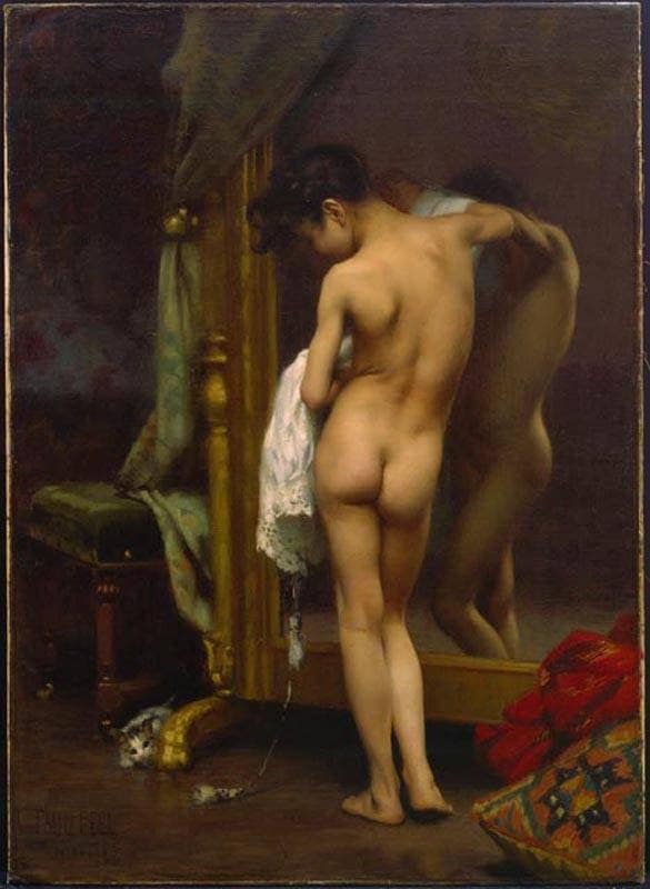A Venetian bather by Paul Peel — hand-painted portrait oil painting reproduction on canvas