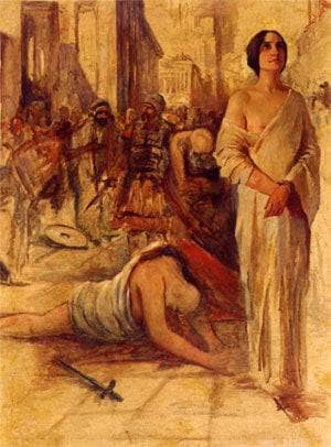 A Victory of Christianity in the time of Alaric (Preparatory Study) by Cesare Tallone — hand-painted cultural oil painting reproduction on canvas