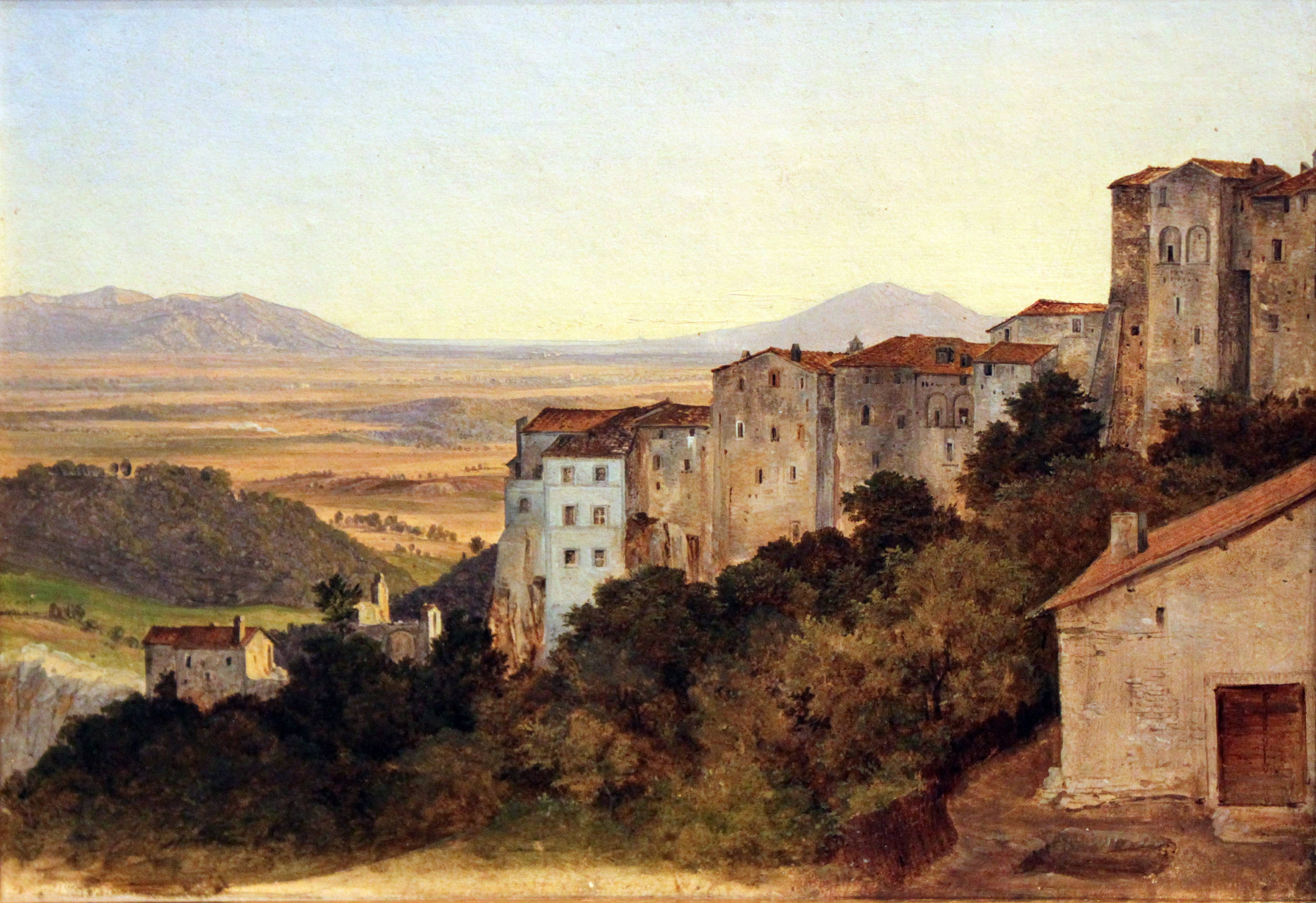 A view at Olevano - Heinrich Reinhold