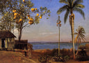 A View in the Bahamas by Albert Bierstadt — hand-painted architectural oil painting reproduction on canvas