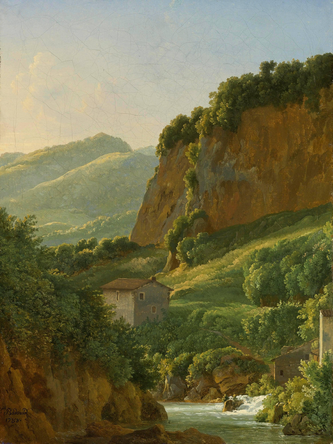 A View of the Monastery of San Cosimato, to the North of Rome by Jean-Joseph-Xavier Bidauld — hand-painted eco oil painting reproduction on canvas