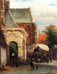 A View Of The South Entrance Of The St. Pancras Church, Enkhuizen