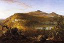 A View of the Two Lakes and Mountain House, Catskill Mountains, Morning by Thomas Cole — hand-painted botanical oil painting reproduction on canvas